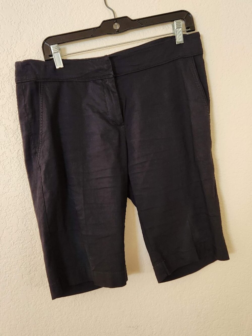 Eileen Fisher Navy Linen Shorts